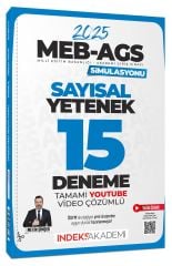 İndeks Akademi 2025 MEB-AGS Simülasyonu Sayısal Yetenek 15 Deneme Çözümlü - Metin Şimşek İndeks Akademi Yayıncılık