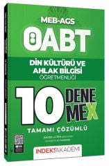İndeks Akademi ÖABT MEB-AGS Din Kültürü ve Ahlak Bilgisi 10 DenemeX Çözümlü İndeks Akademi Yayıncılık - İADESİZ