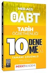 İndeks Akademi ÖABT MEB-AGS Tarih Öğretmenliği 10 DenemeX Çözümlü İndeks Akademi Yayıncılık - İADESİZ