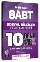 İndeks Akademi ÖABT MEB-AGS Sosyal Bilgiler Öğretmenliği 10 DenemeX Çözümlü İndeks Akademi Yayıncılık - İADESİZ