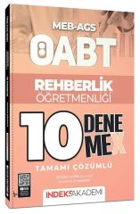 İndeks Akademi ÖABT MEB-AGS Rehberlik Öğretmenliği 10 DenemeX Çözümlü İndeks Akademi Yayıncılık - İADESİZ
