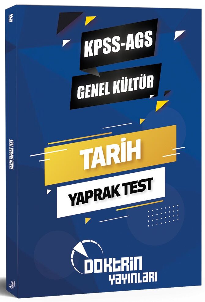 Doktrin KPSS MEB-AGS  Tarih Yaprak Test Doktrin Yayınları