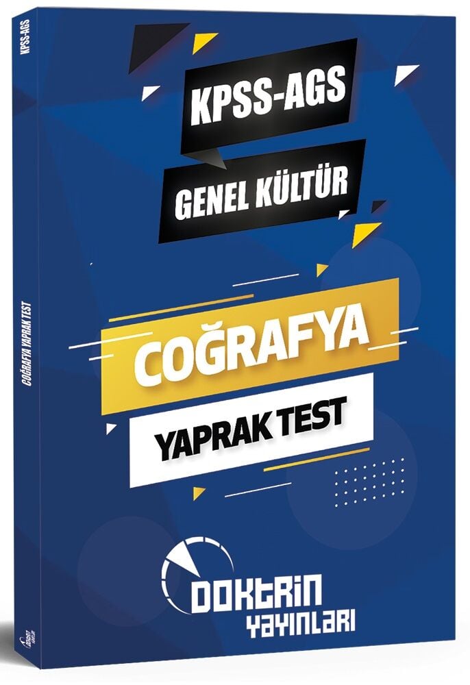 Doktrin KPSS MEB-AGS Coğrafya Yaprak Test Doktrin Yayınları