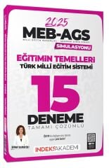 İndeks Akademi 2025 MEB-AGS Simülasyonu Eğitimin Temelleri ve Türk Milli Eğitim Sistemi 15 Deneme Çözümlü - Zeynep Salman İçli İndeks Akademi Yayıncılık