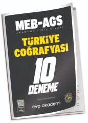 EVP Akademi MEB-AGS Türkiye Coğrafyası 10 Deneme Çözümlü EVP Akademi