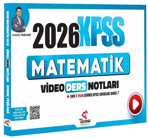 Tekrar Akademi 2026 KPSS Matematik Video Ders Notları - Kıvanç Yeşildağ Tekrar Akademi Yayınları
