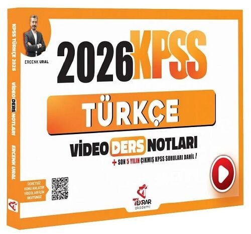 Tekrar Akademi 2026 KPSS Türkçe Video Ders Notları - Ercenk Ural Tekrar Akademi Yayınları