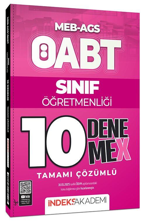 İndeks Akademi ÖABT MEB-AGS Sınıf Öğretmenliği 10 DenemeX Çözümlü İndeks Akademi Yayıncılık - İADESİZ