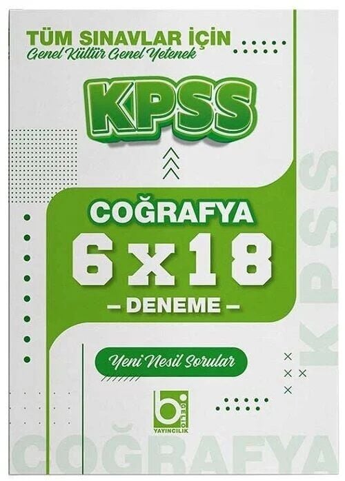 Bigelio KPSS Coğrafya 6x18 Deneme Bigelio Yayıncılık