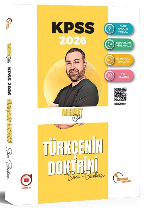 Doktrin 2026 KPSS Türkçenin Doktrini Soru Bankası Çözümlü - Mehmet Çele Doktrin Yayınları