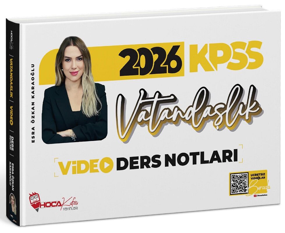 Hoca Kafası 2026 KPSS Vatandaşlık Video Ders Notları - Esra Özkan Karaoğlu Hoca Kafası Yayınları