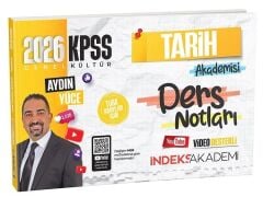 İndeks Akademi 2026 KPSS Tarih Akademisi Video Ders Notları - Aydın Yüce İndeks Akademi Yayıncılık