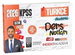 İndeks Akademi 2026 KPSS Türkçe Akademisi Video Ders Notları - Berk Ekici İndeks Akademi Yayıncılık