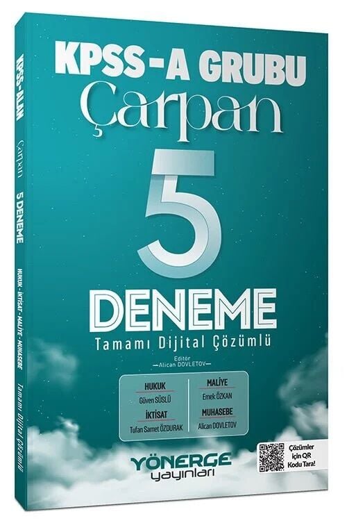 Yönerge KPSS A Grubu Çarpan 5 Deneme Çözümlü - Alican Dovletov Yönerge Yayınları