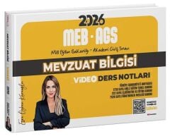 Hoca Kafası 2026 MEB-AGS Mevzuat Bilgisi Video Ders Notları - Esra Özkan Karaoğlu Hoca Kafası Yayınları