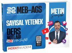 İndeks Akademi 2026 MEB-AGS Sayısal Yetenek Video Ders Notları - Metin Şimşek İndeks Akademi Yayıncılık