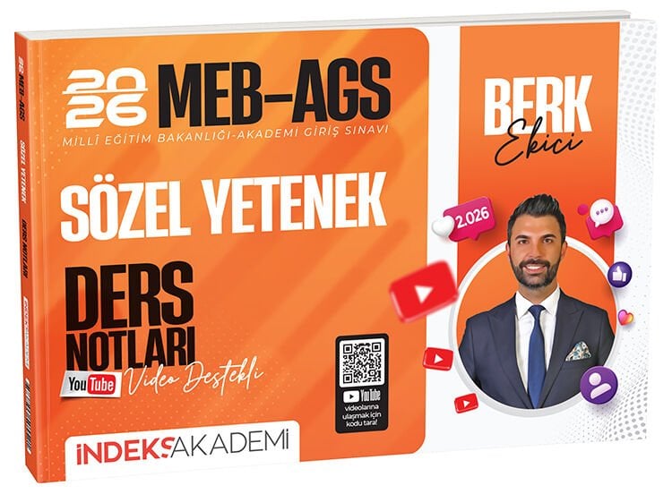 İndeks Akademi 2026 MEB-AGS Sözel Yetenek Video Ders Notları - Berk Ekici İndeks Akademi Yayıncılık