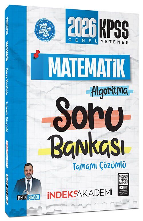 İndeks Akademi 2026 KPSS Matematik Algoritma Soru Bankası Çözümlü - Metin Şimşek İndeks Akademi Yayıncılık