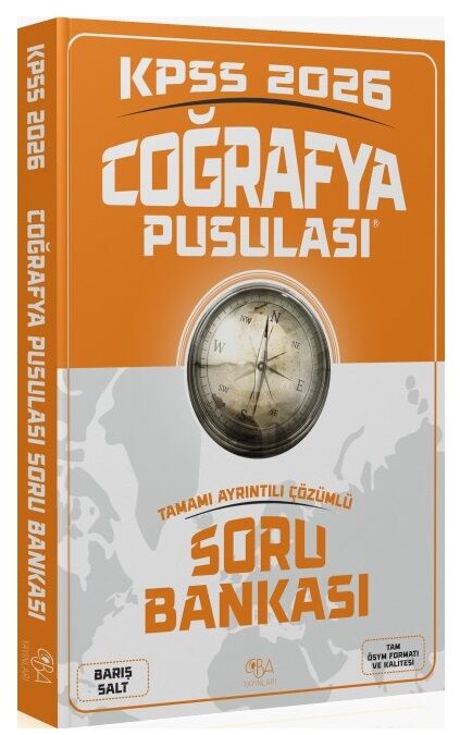 CBA Yayınları 2026 KPSS Coğrafya Pusulası Soru Bankası Çözümlü - Barış Salt CBA Yayınları