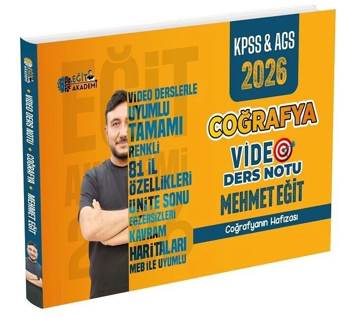 Eğit Akademi 2026 KPSS MEB-AGS Coğrafya Video Ders Notu - Mehmet Eğit Eğit Akademi - İADESİZ