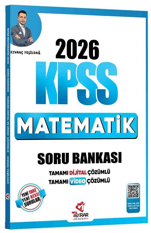 Tekrar Akademi 2026 KPSS Matematik Soru Bankası Çözümlü - Kıvanç Yeşildağ Tekrar Akademi Yayınları