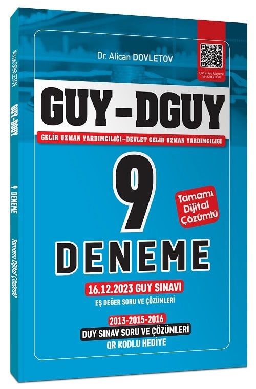Yönerge GUY DGUY Gelir Uzman Yardımcılığı 9 Deneme Çözümlü - Alican Dovletov Yönerge Yayınları