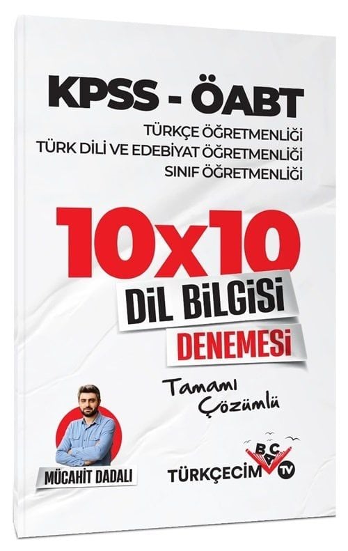 Türkçecim TV KPSS ÖABT Türkçe-Türk Dili Edebiyatı-Sınıf Öğretmenliği Dil Bilgisi 10x10 Deneme - Mücahit Dadalı Türkçecim TV - İADESİZ