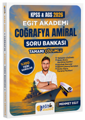 Eğit Akademi 2026 KPSS MEB-AGS Coğrafya Amiral Soru Bankası Çözümlü - Mehmet Eğit Eğit Akademi - İADESİZ