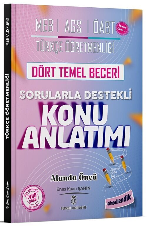 Türkçe ÖABTDEYİZ ÖABT MEB-AGS Türkçe Dört Temel Beceri Konu Anlatımı - Enes Kaan Şahin Türkçe ÖABTDEYİZ - İADESİZ