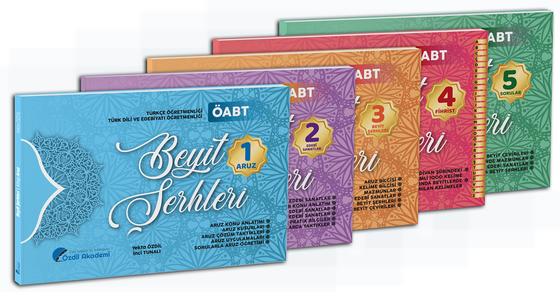 Özdil Akademi ÖABT Türkçe ve Türk Dili Edebiyatı Beyit Şerhleri Konu Anlatımlı Soru Bankası Seti (5 Kitap) - Yekta Özdil Özdil Akademi Yayınları - İADESİZ