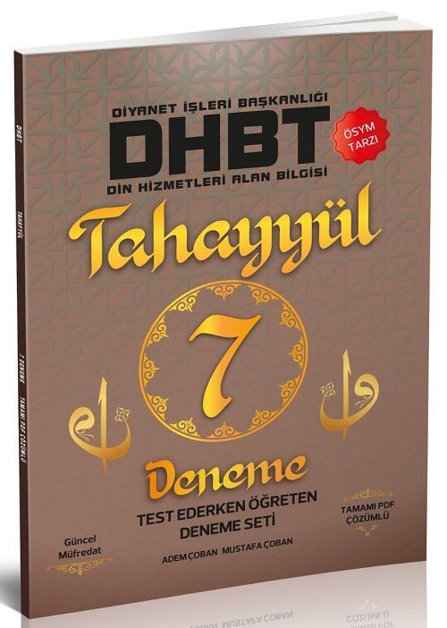 Tahayyül DHBT 7 Deneme Çözümlü - Mustafa Çoban, Adem Çoban Tahayyül Yayınları - İADESİZ