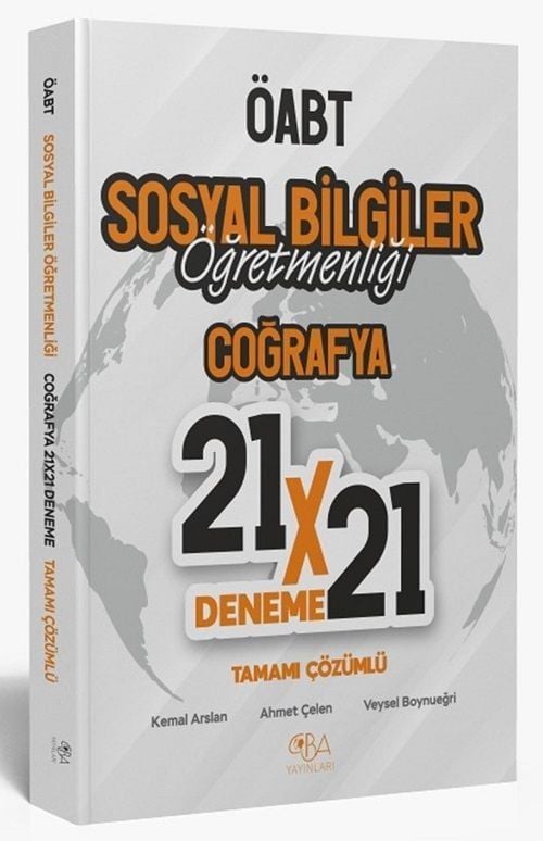 CBA Yayınları ÖABT Sosyal Bilgiler Coğrafya 21x21 Deneme Çözümlü CBA Yayınları - İADESİZ