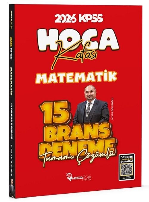 Hoca Kafası 2026 KPSS Matematik 15 Deneme Çözümlü - Güven Göllüoğlu Hoca Kafası Yayınları