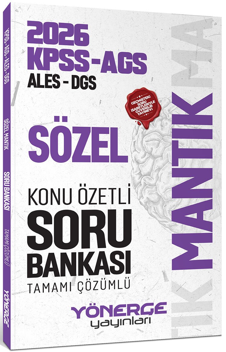 Yönerge 2026 KPSS MEB-AGS ALES DGS Sözel Mantık Konu Özetli Soru Bankası Çözümlü Yönerge Yayınları