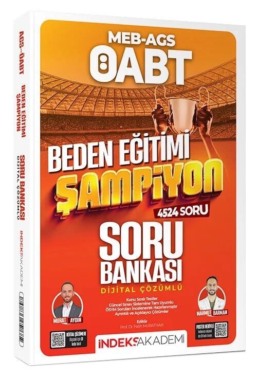 İndeks Akademi ÖABT MEB-AGS Beden Eğitimi Şampiyon Soru Bankası Çözümlü - Murat Aydın İndeks Akademi Yayıncılık - İADESİZ