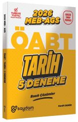 Saydam 2026 ÖABT MEB-AGS Tarih Öğretmenliği 5 Deneme Çözümlü - Hanifi Demir Saydam Yayınları - İADESİZ
