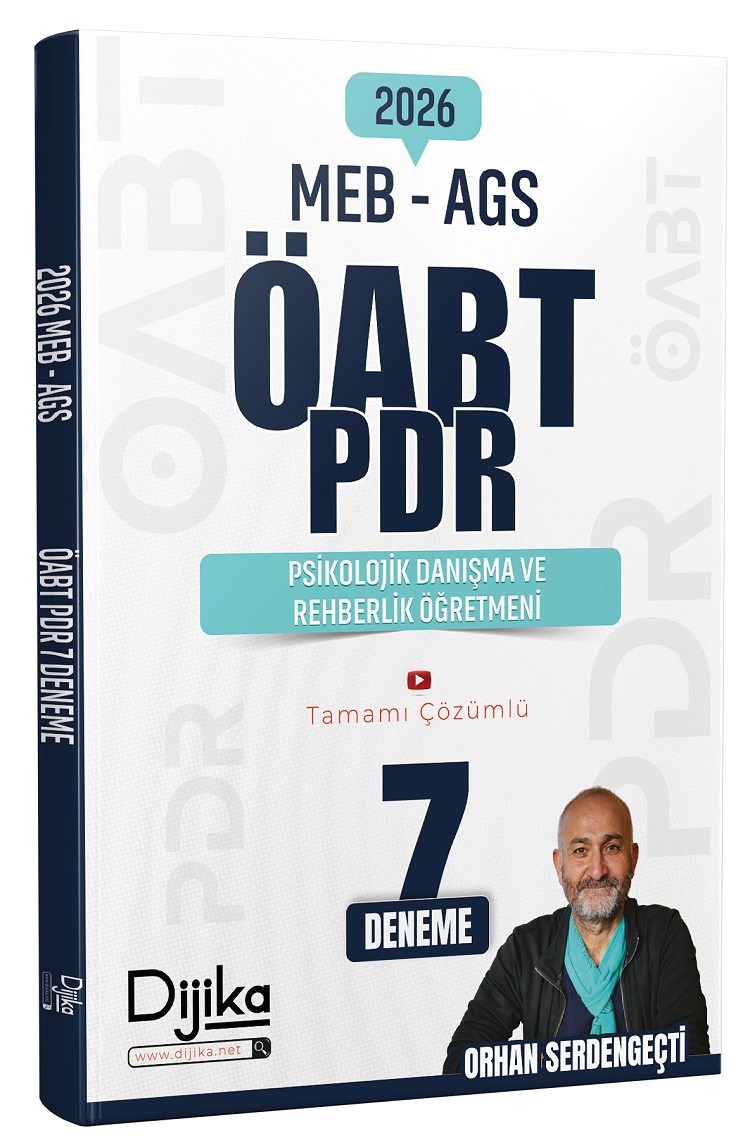 Dijika 2026 ÖABT MEB-AGS PDR Psikolojik Danışma ve Rehberlik Öğretmeni 7 Deneme Çözümlü - Orhan Serdengeçti Dijika Yayınları - İADESİZ