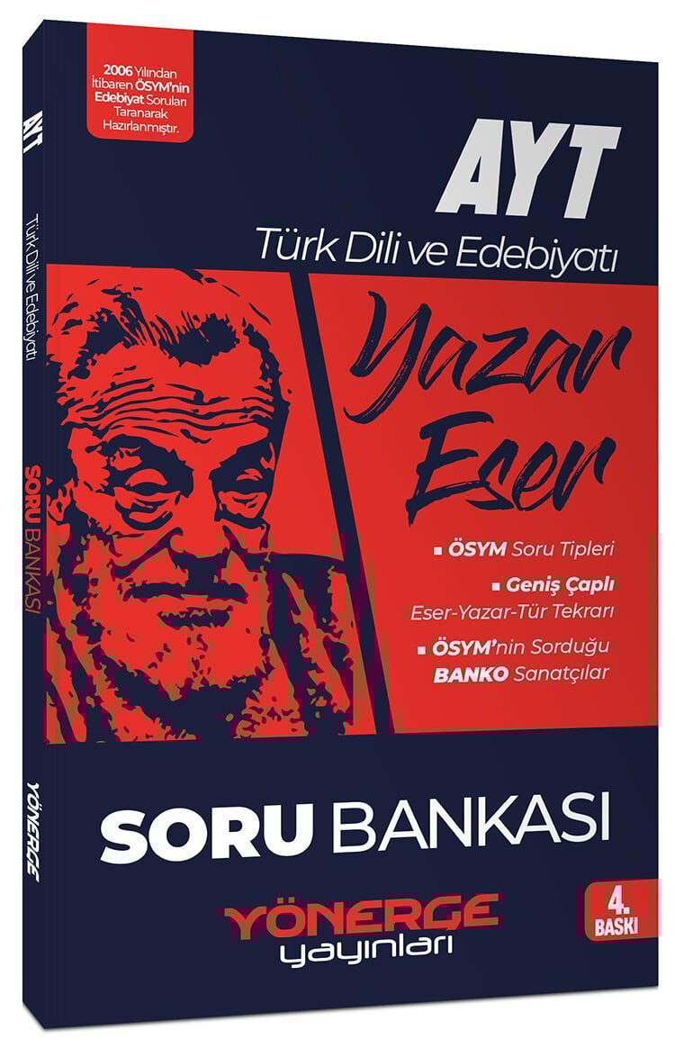 Yönerge YKS AYT Türk Dili ve Edebiyatı Yazar Eser Soru Bankası Yönerge Yayınları