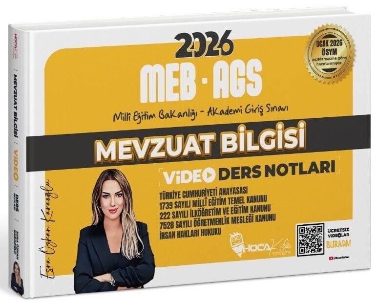 Hoca Kafası 2026 MEB-AGS Mevzuat Bilgisi Video Ders Notları - Esra Özkan Karaoğlu Hoca Kafası Yayınları