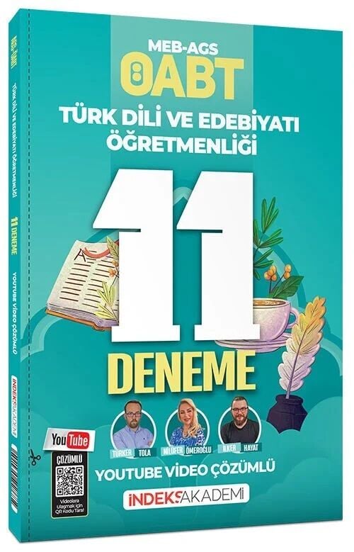 İndeks Akademi ÖABT MEB-AGS Türk Dili ve Edebiyatı 11 Deneme Youtube Video Çözümlü - Türker Tola İndeks Akademi Yayıncılık - İADESİZ