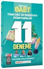 İndeks Akademi ÖABT MEB-AGS Türk Dili ve Edebiyatı 11 Deneme Youtube Video Çözümlü - Türker Tola İndeks Akademi Yayıncılık - İADESİZ