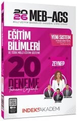 İndeks Akademi 2026 MEB-AGS Eğitim Bilimleri ve Türk Milli Eğitim Sistemi 20 Deneme Çözümlü - Zeynep Salman İçli İndeks Akademi Yayıncılık
