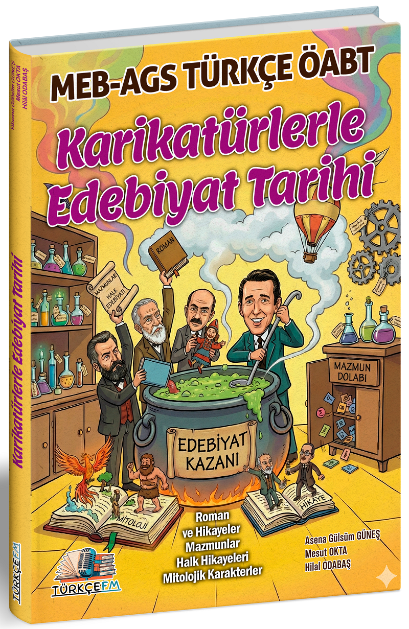 Türkçe FM ÖABT MEB-AGS Türkçe Öğretmenliği Karikatürlerle Edebiyat Tarihi Konu Anlatımı Türkçe FM Yayınları - İADESİZ