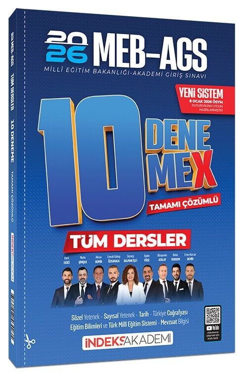İndeks Akademi 2026 MEB-AGS Tüm Dersler 10 DenemeX Çözümlü İndeks Akademi Yayıncılık