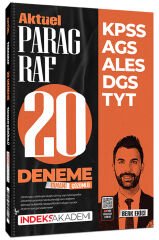 İndeks Akademi KPSS MEB-AGS ALES DGS TYT Aktüel Paragraf 20 Deneme Çözümlü - Berk Ekici İndeks Akademi Yayıncılık