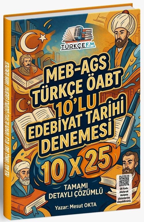 Türkçe FM ÖABT MEB-AGS Türkçe Öğretmenliği Edebiyat Tarihi 10x25 Deneme Çözümlü - Mesut Okta Türkçe FM Yayınları - İADESİZ