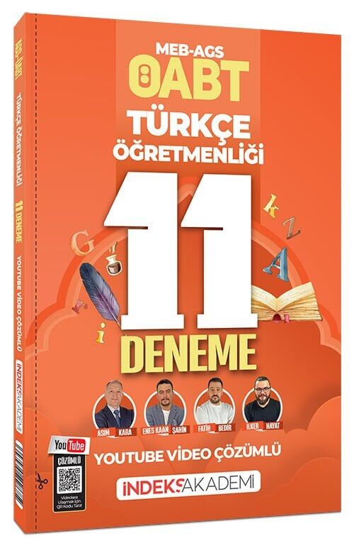 İndeks Akademi 2026 ÖABT MEB-AGS Türkçe Öğretmenliği 11 Deneme Youtube Video Çözümlü - Enes Kaan Şahin İndeks Akademi Yayıncılık - İADESİZ