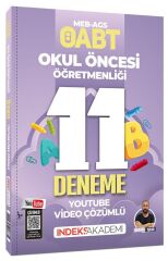 İndeks Akademi 2026 ÖABT MEB-AGS Okul Öncesi Öğretmenliği 11 Deneme Youtube Video Çözümlü - İbrahim İşkar İndeks Akademi Yayıncılık - İADESİZ
