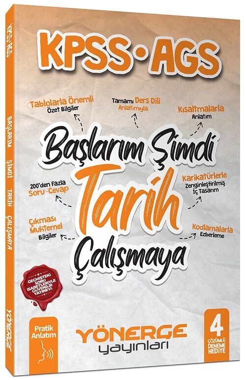 Yönerge 2026 KPSS MEB-AGS Başlarım Şimdi Tarih Çalışmaya Pratik Anlatım Yönerge Yayınları