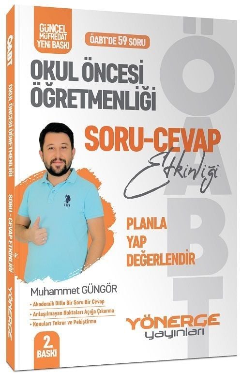 Yönerge ÖABT Okul Öncesi Öğretmenliği Planla-Yap-Değerlendir Soru Cevap Etkinliği - Muhammet Güngör Yönerge Yayınları - İADESİZ
